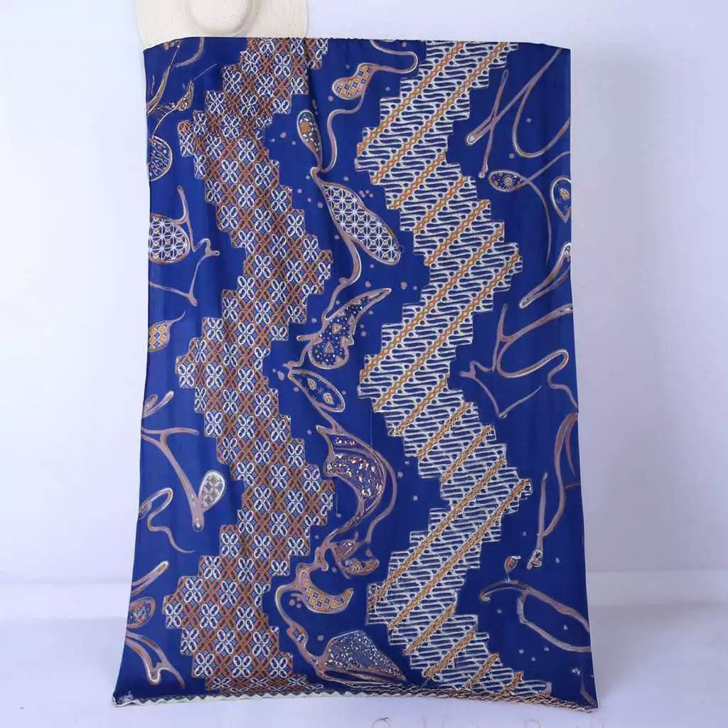 Batik Fabric - Python's Embrace - Sapphire Scales