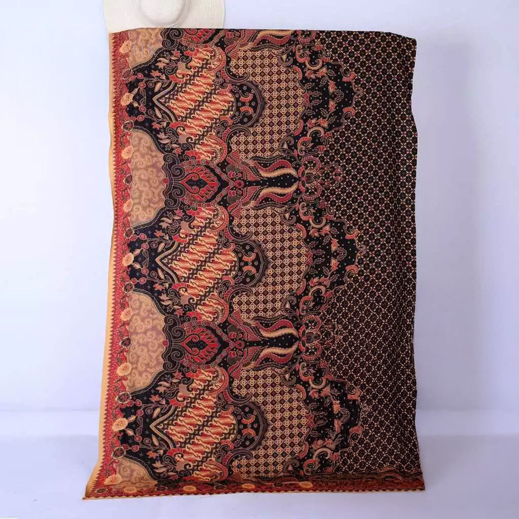 Batik Fabric - Serpentine Elegance - Gilded Majesty