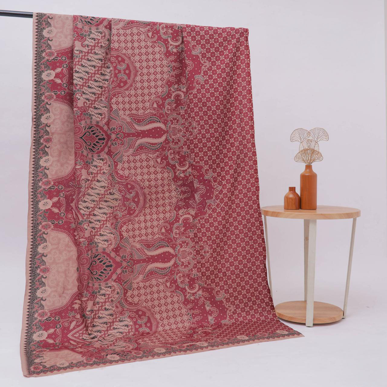 Batik Fabric - Serpentine Elegance - Ruby Radiance